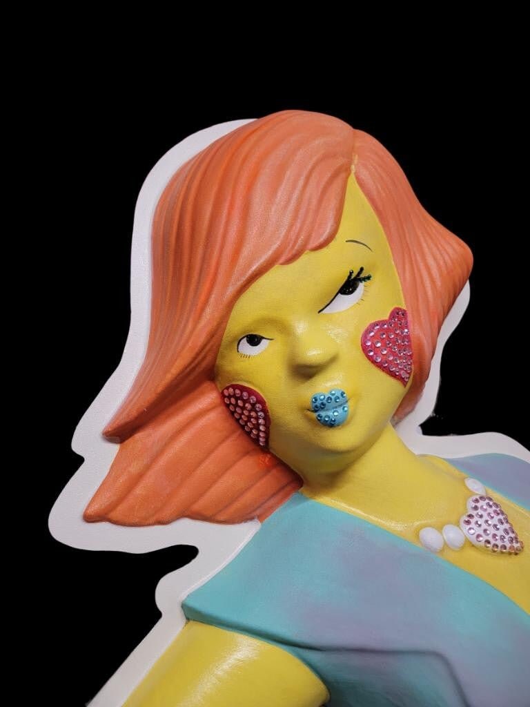 Vintage Mac Cosmetics Fiberglass Urban Art "Fafi" Statue - 7
