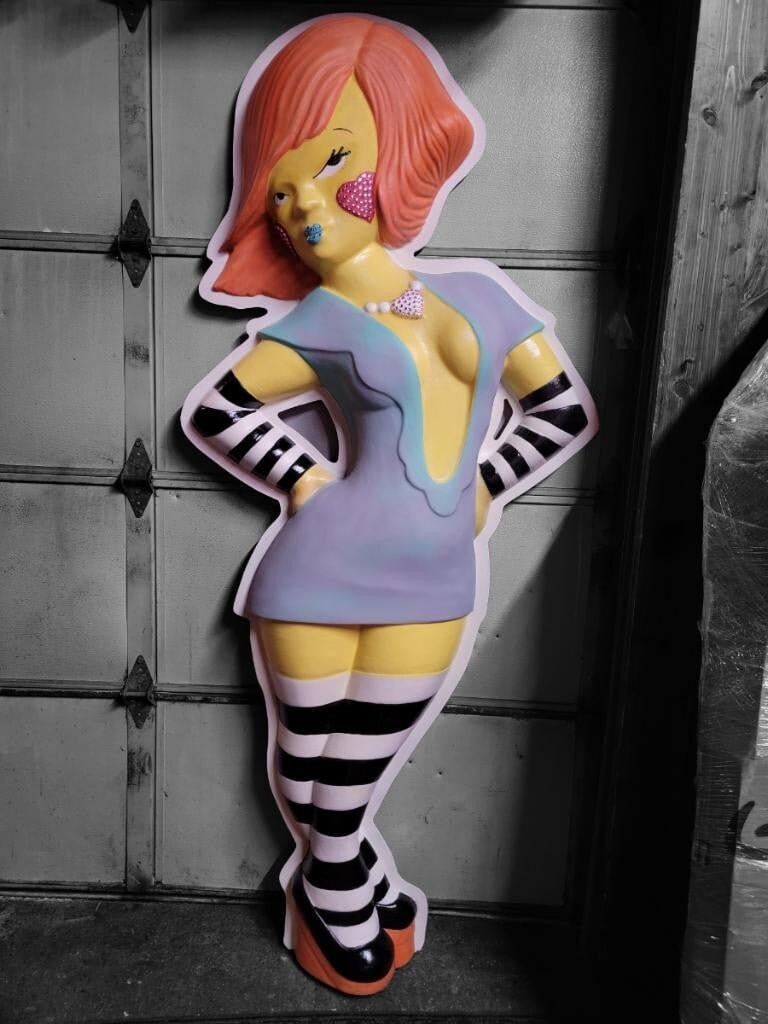 Vintage Mac Cosmetics Fiberglass Urban Art "Fafi" Statue - 8