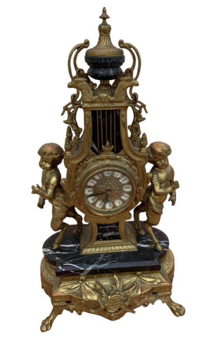 Vintage Imperial Brevettato Ornate Franz Hermle Mantel Clock - 2