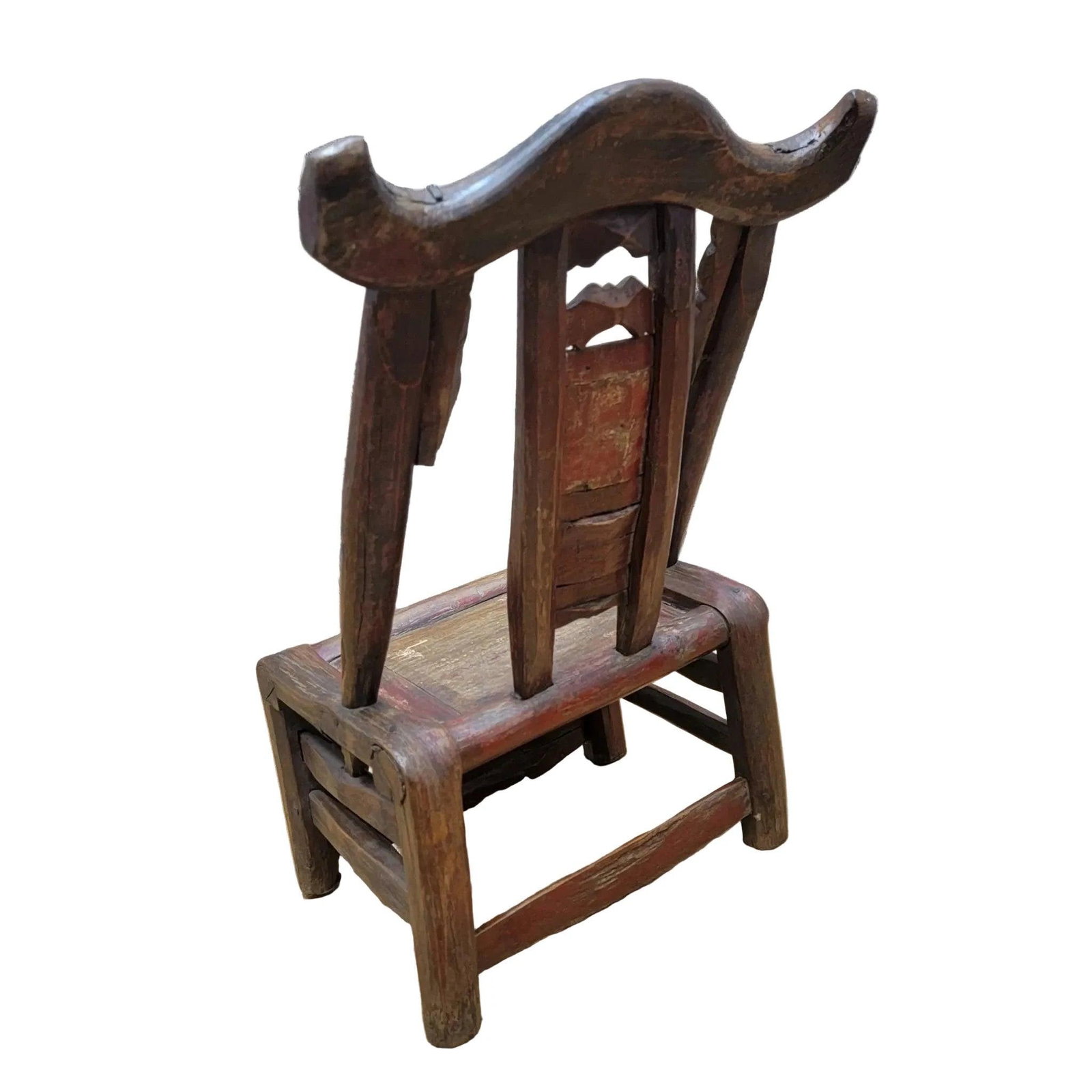 Antique Shanxi Province Carved Elm Chair - 6