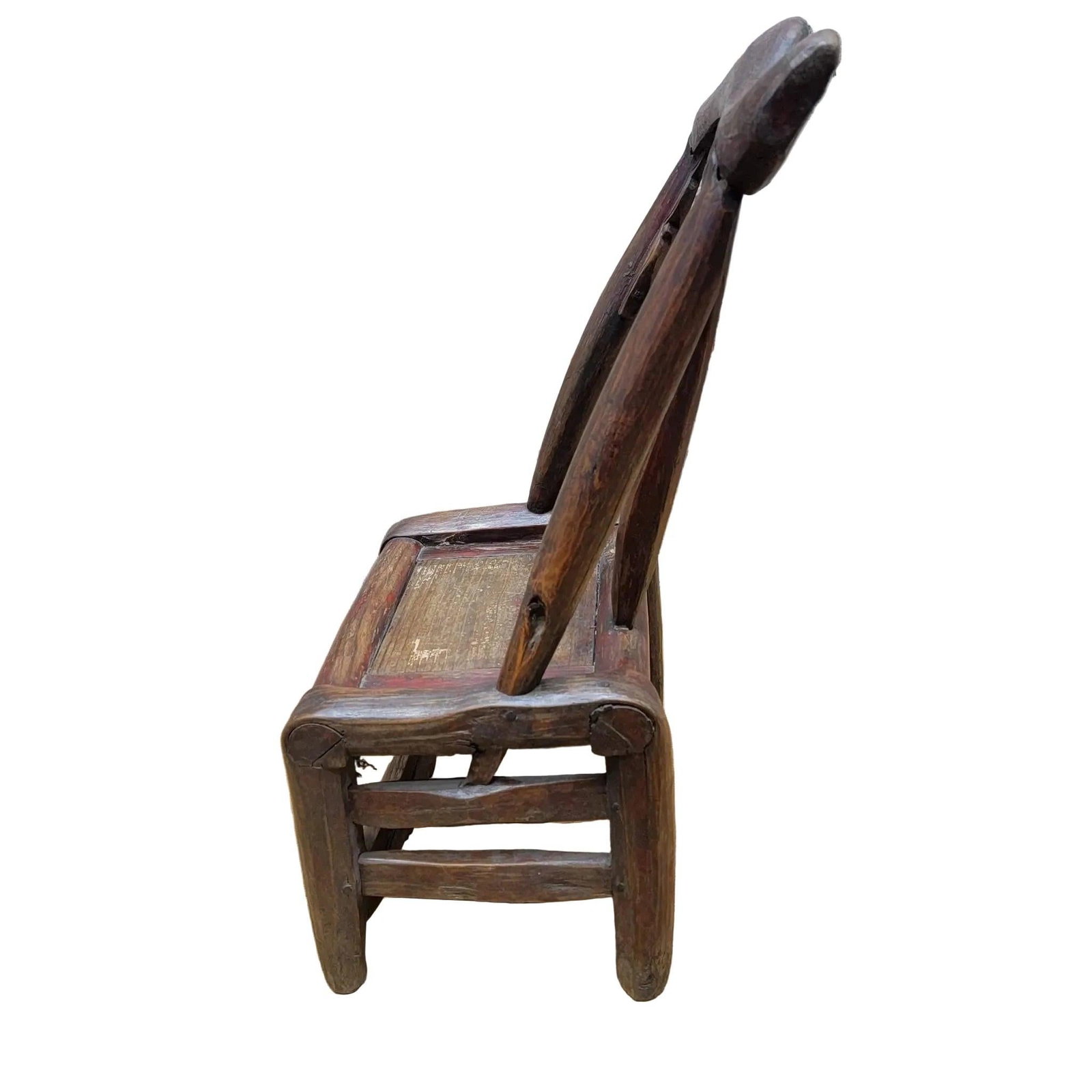 Antique Shanxi Province Carved Elm Chair - 8