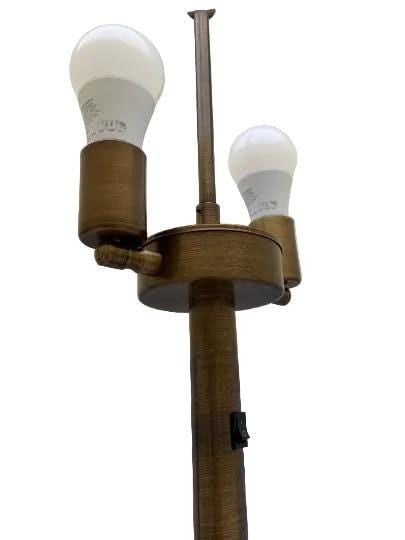 Modern Brass Textured Tower Floor Lamp - 5