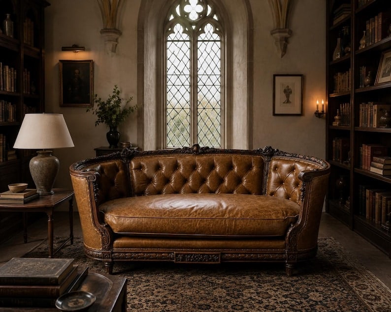 Antique French Regency Style Carved Sofa Newly Reupholstered (1 of 8)