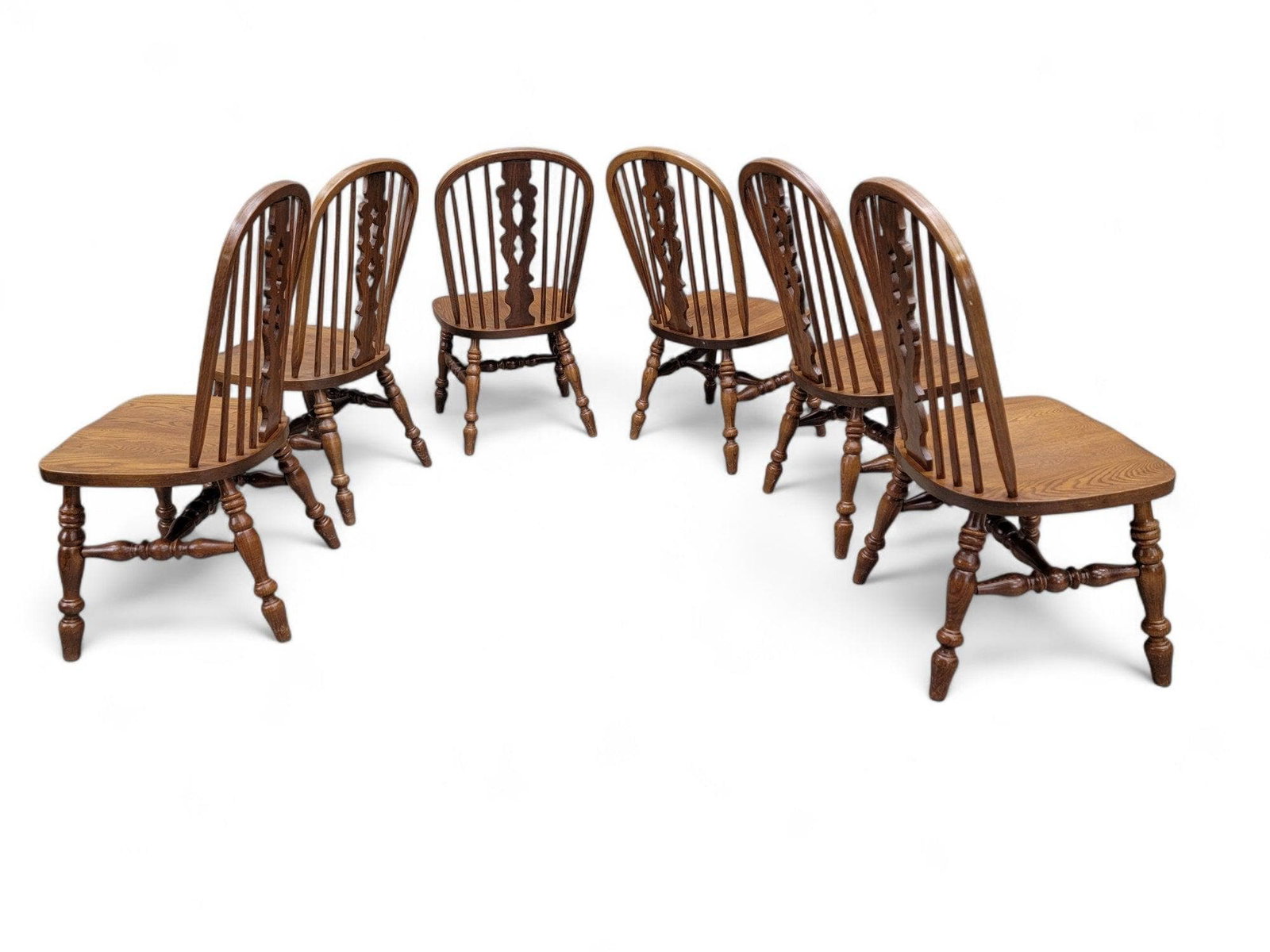 Vintage Victorian Style Windsor Dining Chairs by Nichols and Stone - Set of 8 - 8