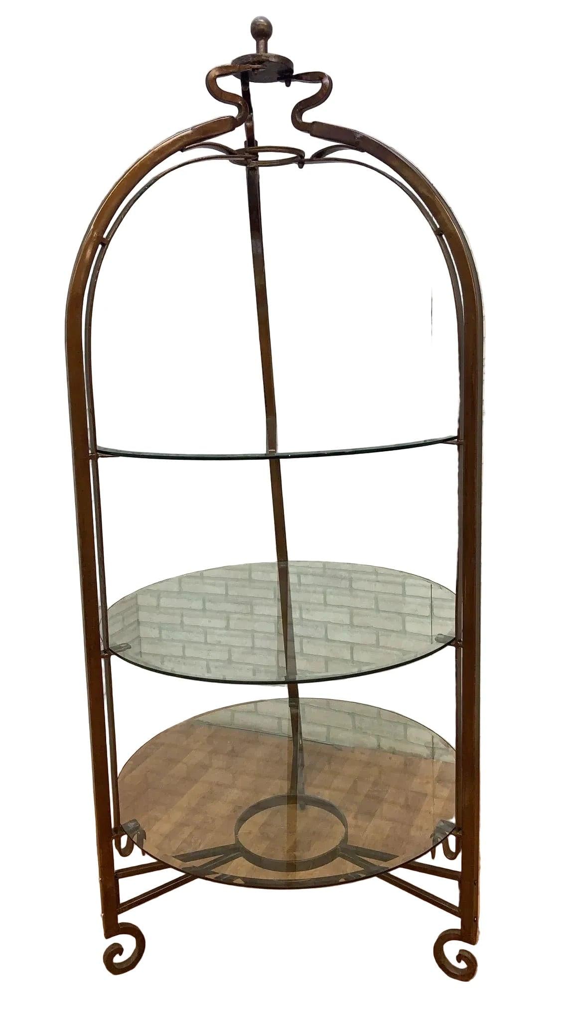 Vintage Victorian Style Circular Glass Shelf Boutique/Closet Display Stand - 2