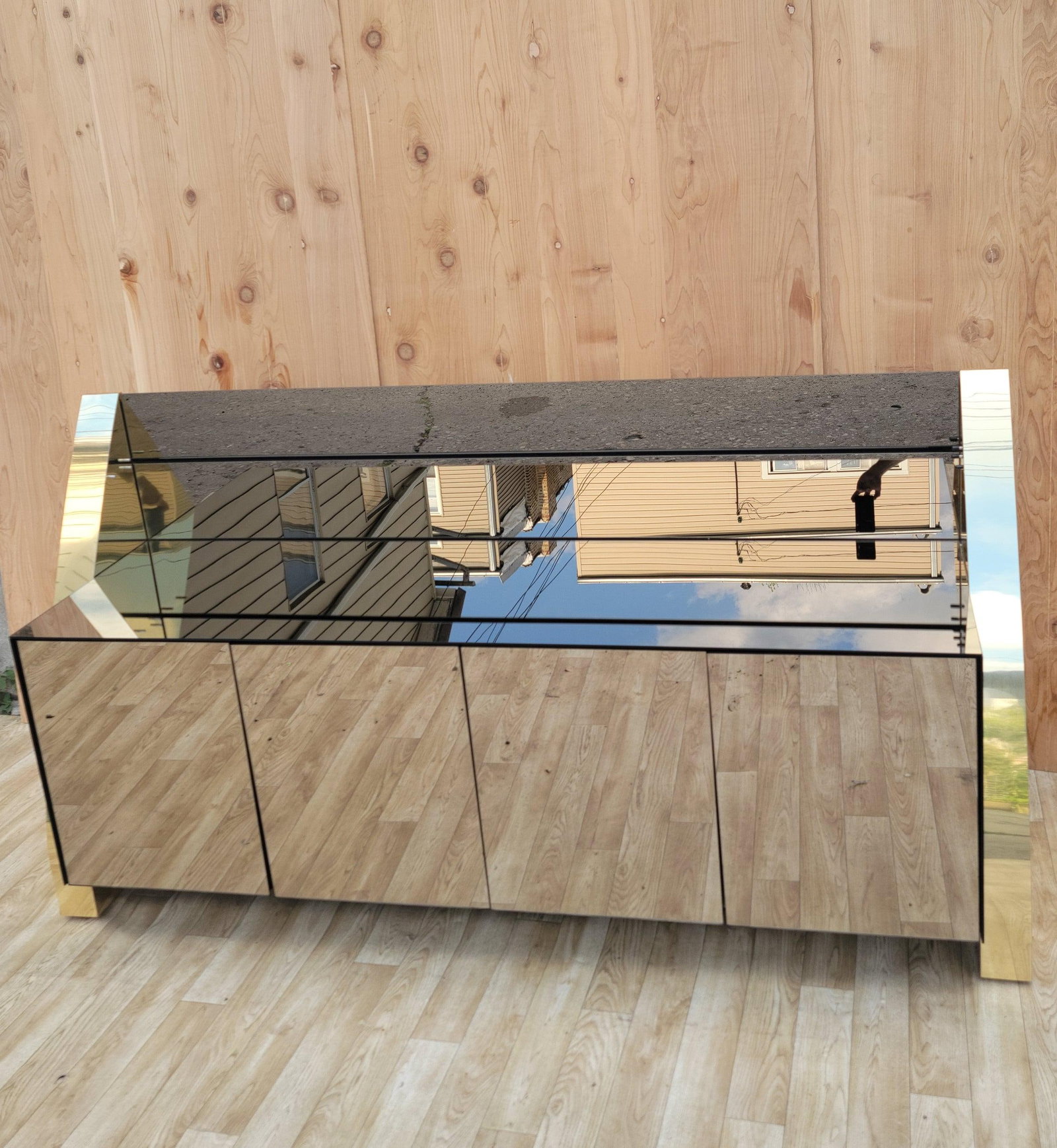 MCM Mirrored Credenza by Ello - 7