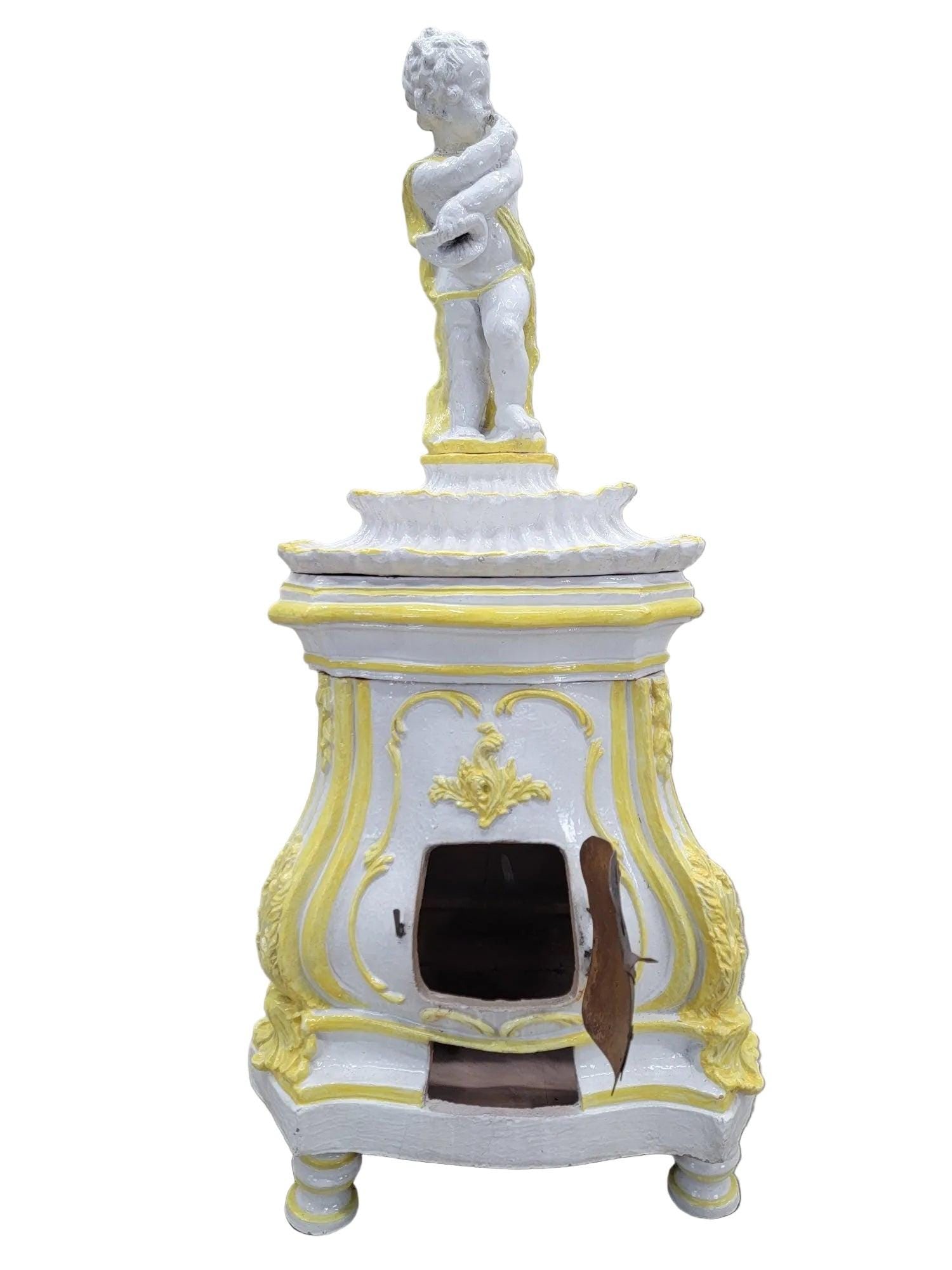 Antique Rococo Style Italian Majolica Stove - 3