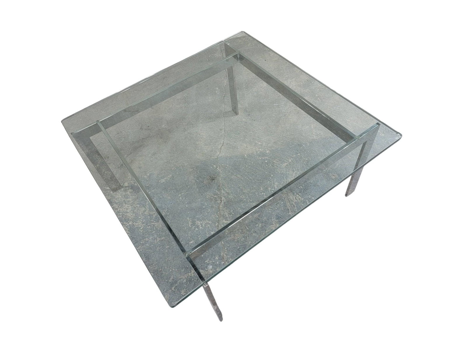 MCM Fritz Hansen Style Beveled Glass Top Coffee Table - 8