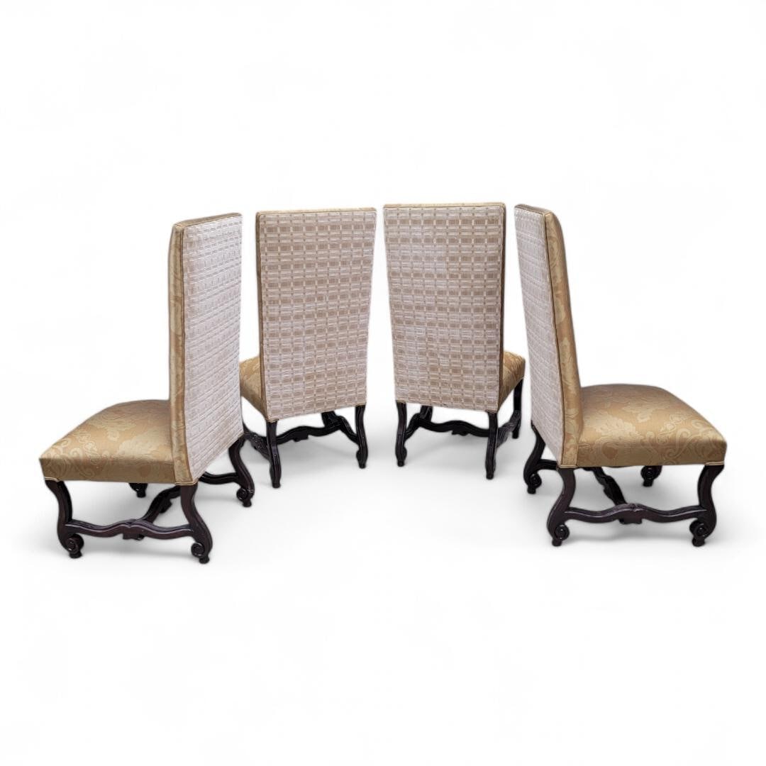 Vintage Italian Regency Style High Back Dinning Chairs - Set of 8 - 4