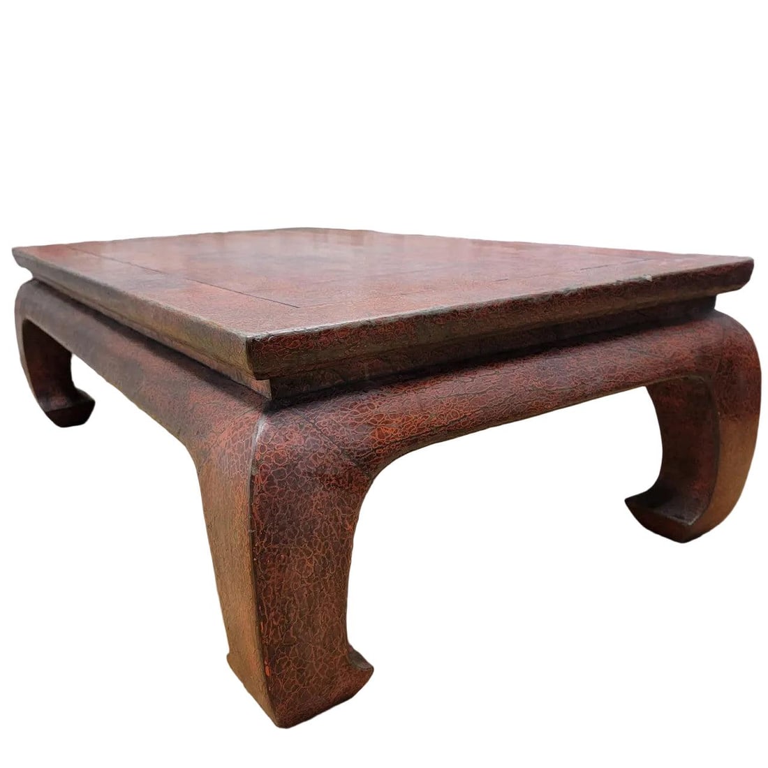 Antique Shanxi Province Red Lacquer Elm Coffee Table - 3
