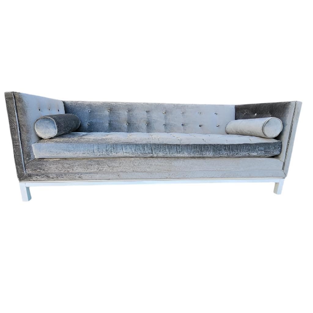 Lampert Charcoal Tufted Velvet Sofa by Jonathan Adler - 4