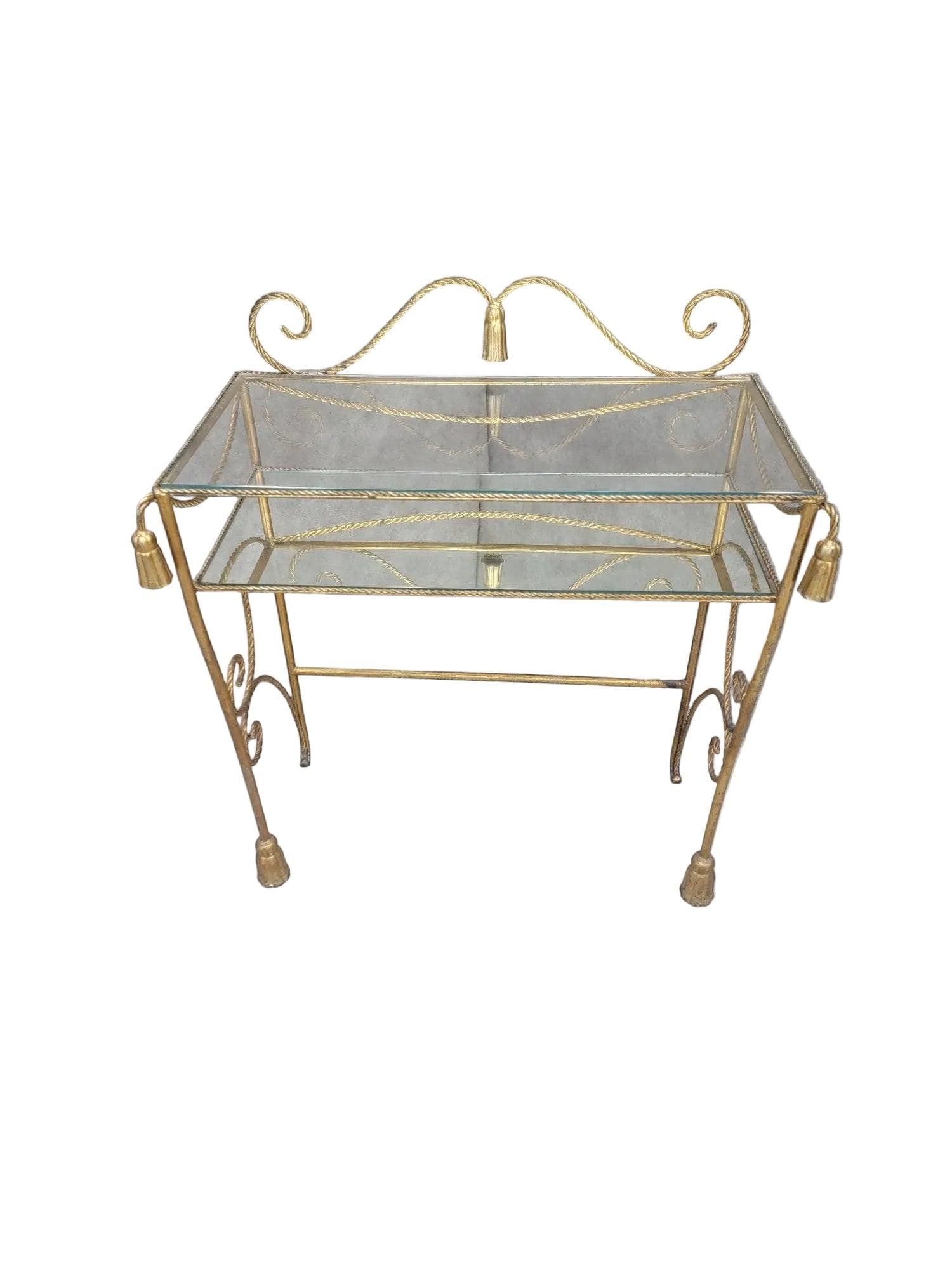 Antique Italian Vanity/Dry-Bar Console Table - 4