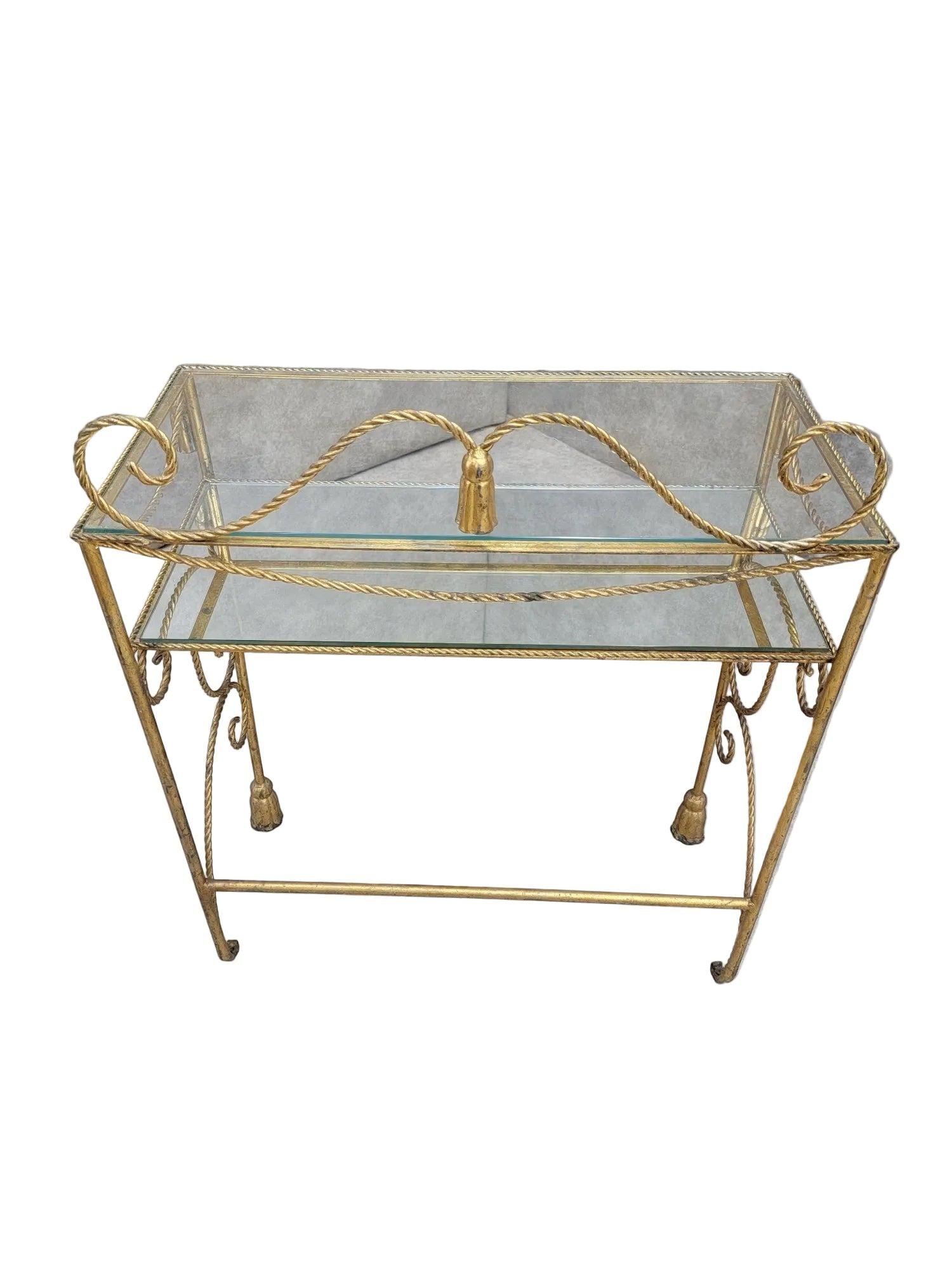 Antique Italian Vanity/Dry-Bar Console Table - 5