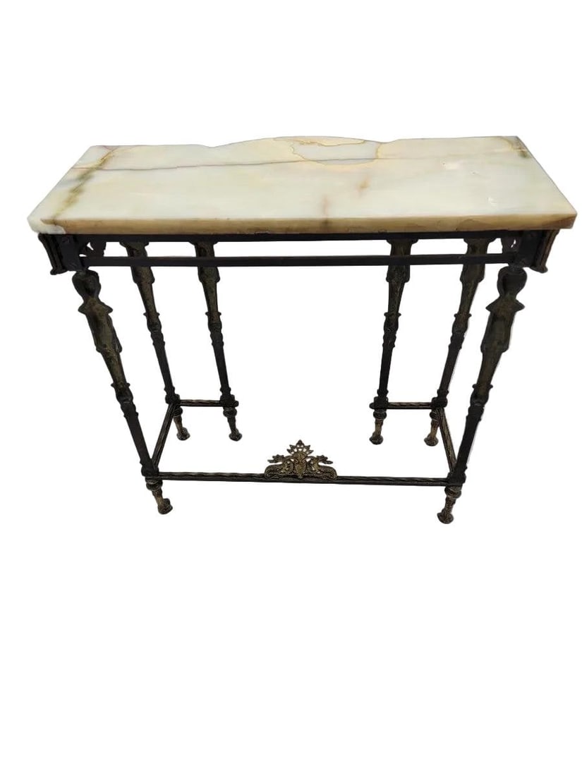 Antique Oscar Bach Style Console Table with Mirror - 5