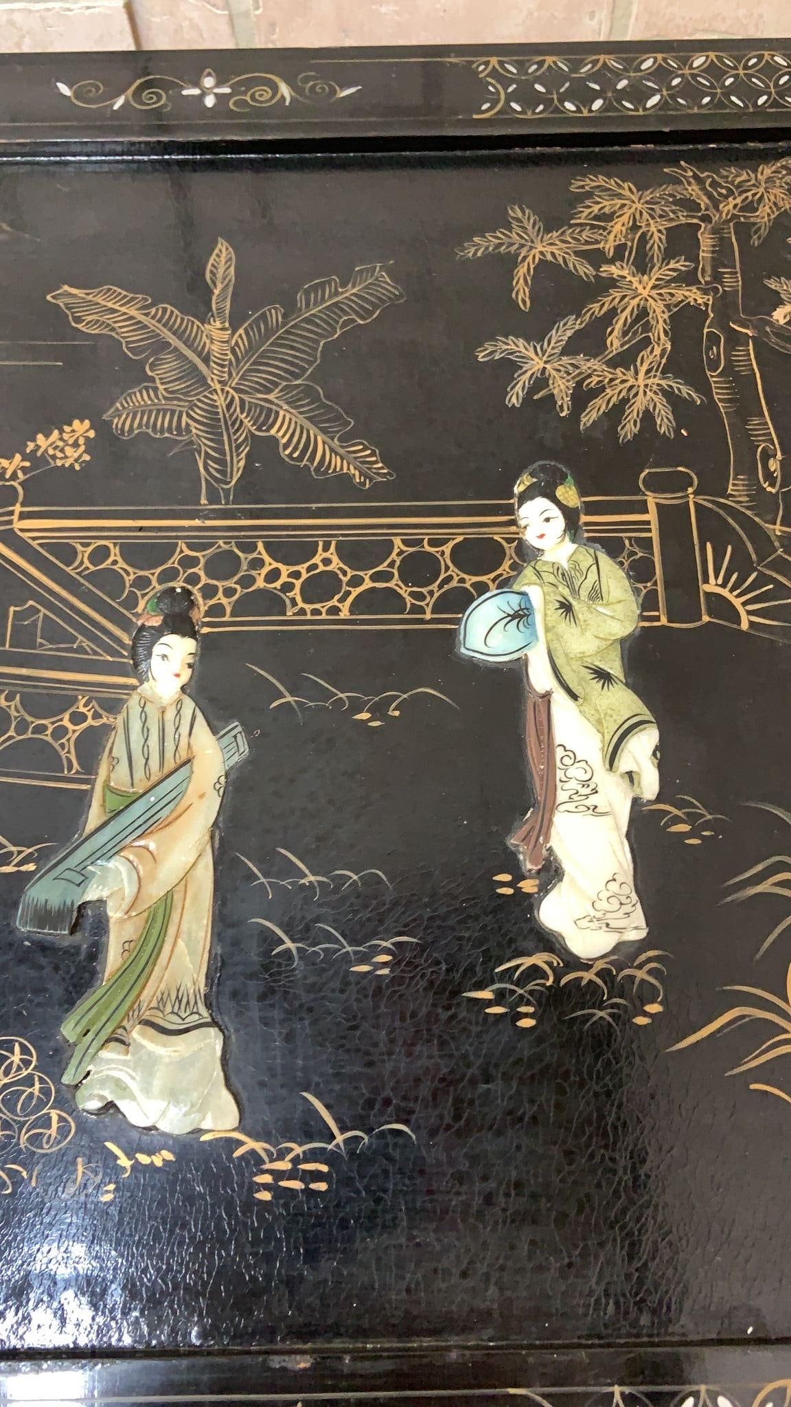MCM Chinoiserie with Mother Of Pearl Coffee Table - 8