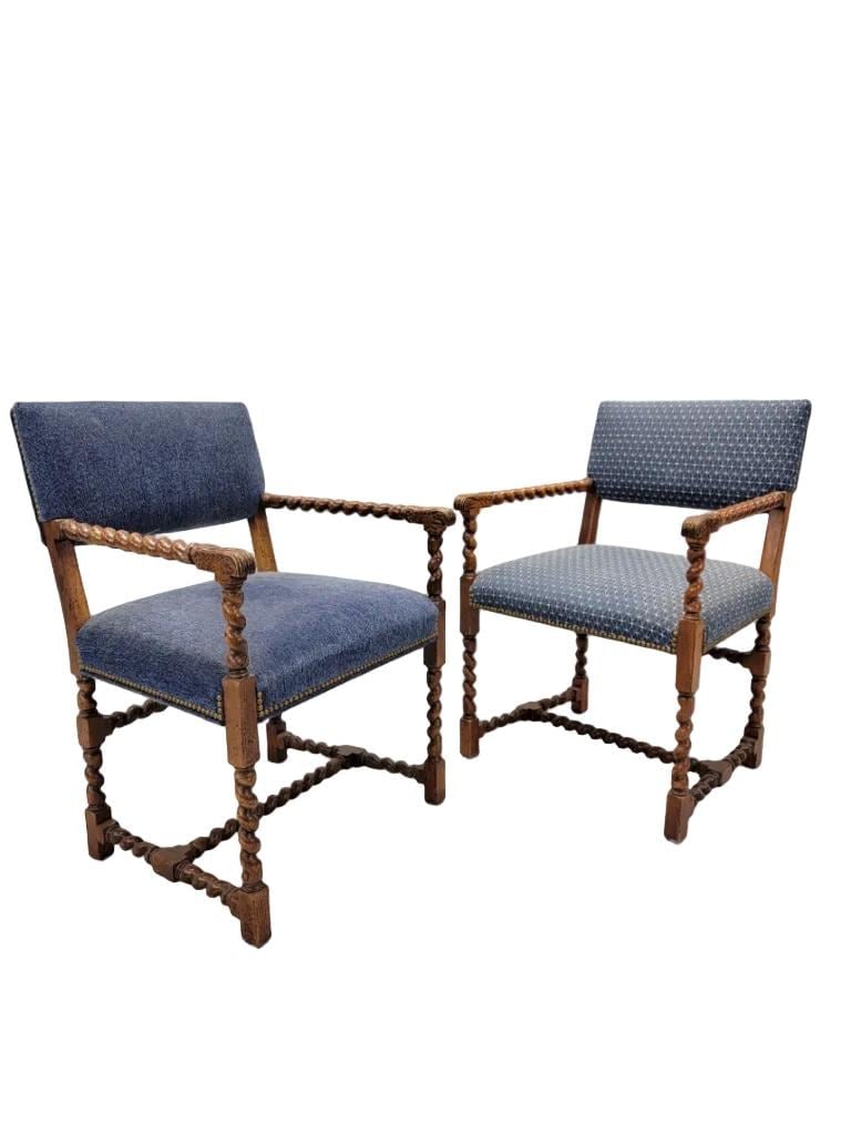 Vintage English Barley Twist Chairs by Baker Furniture - 6 - 4