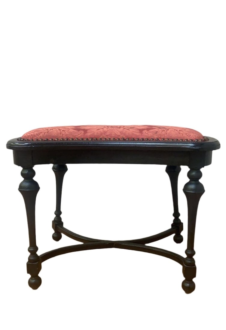 Antique Ebonized Stool Bench (1 of 6)