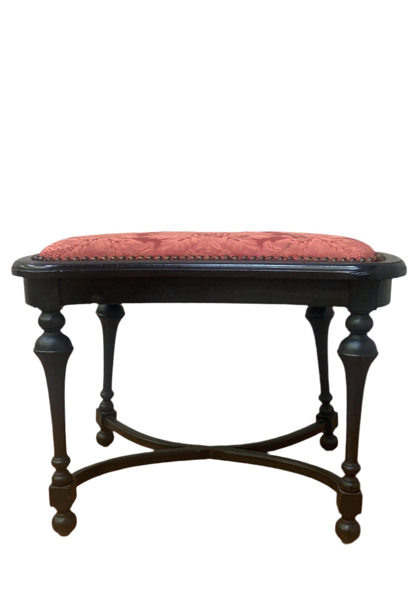 Antique Ebonized Stool Bench - 2