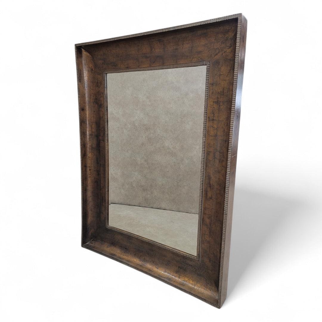 Vintage Oversized Antique Gold Beveled Wall Mirror - 3