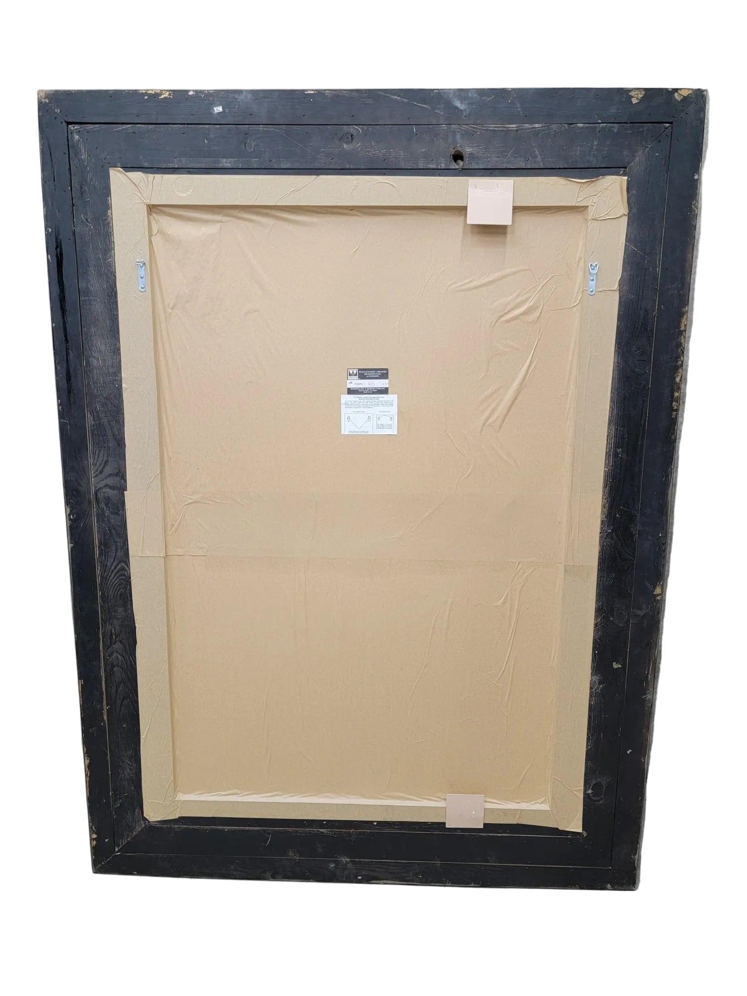 Vintage Oversized Antique Gold Beveled Wall Mirror - 8