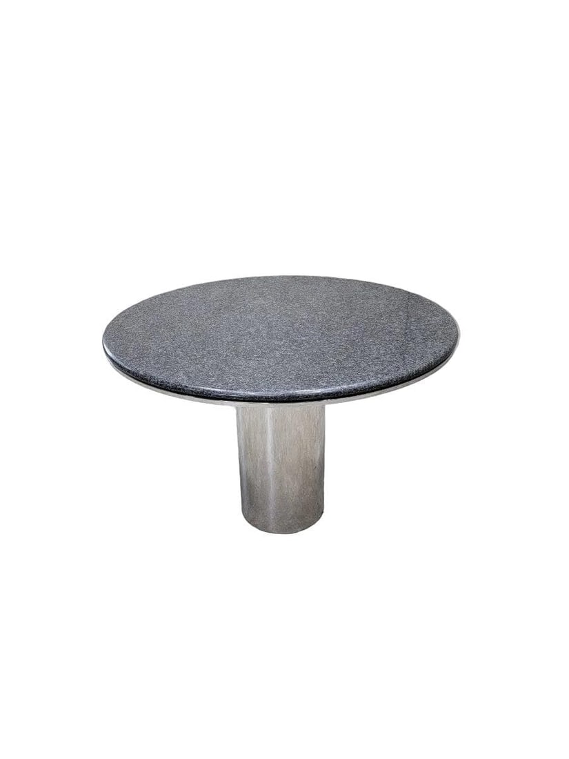 MCM Anello Pedestal Italian Granite Top Table by Brueton - 5
