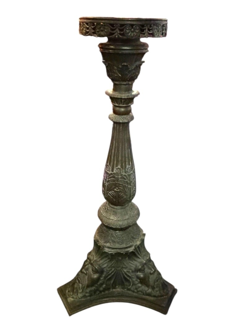 Antique Italian Neoclassical Style Figural Bronze Pedestal (1 of 8)