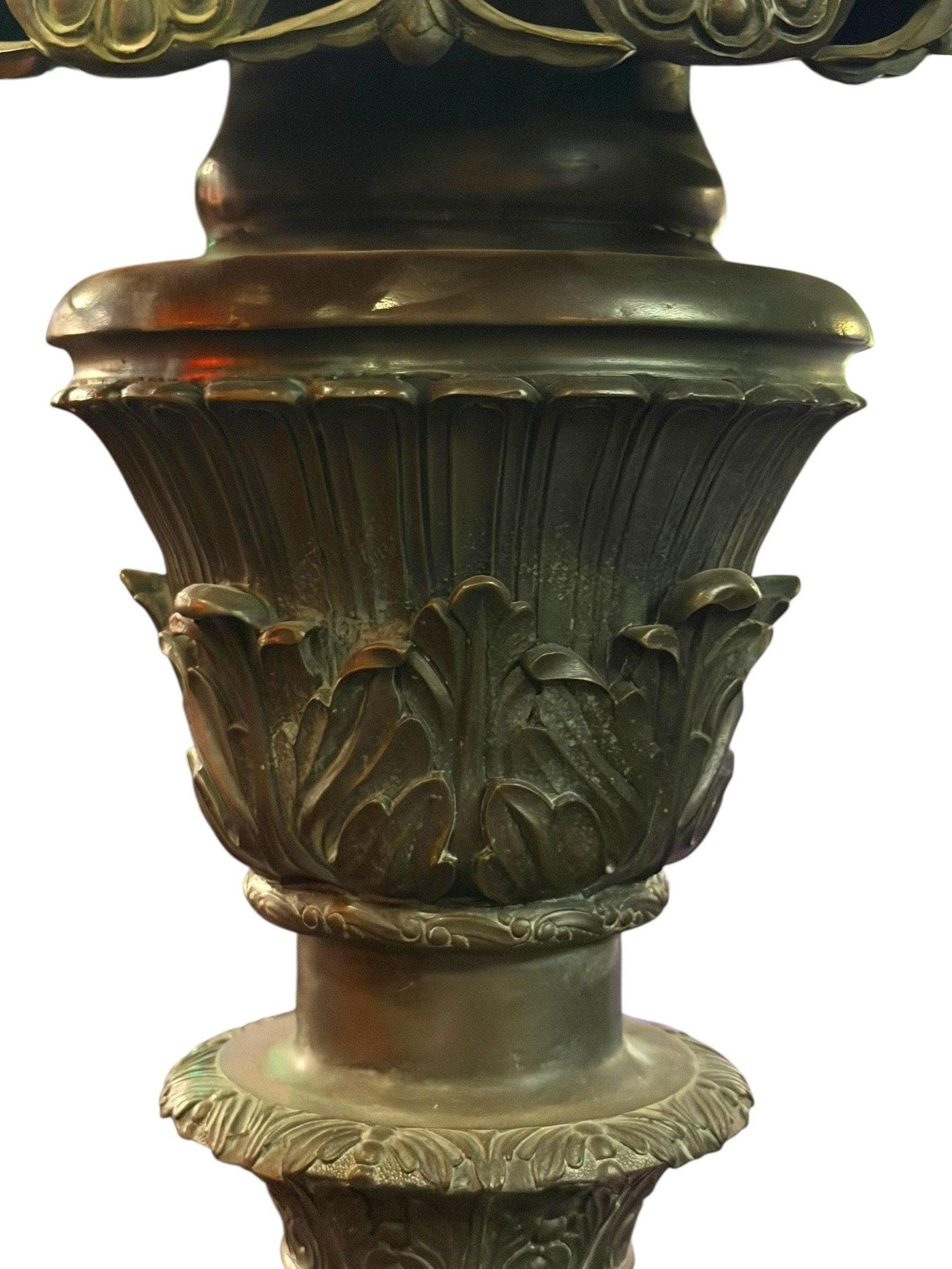 Antique Italian Neoclassical Style Figural Bronze Pedestal - 8