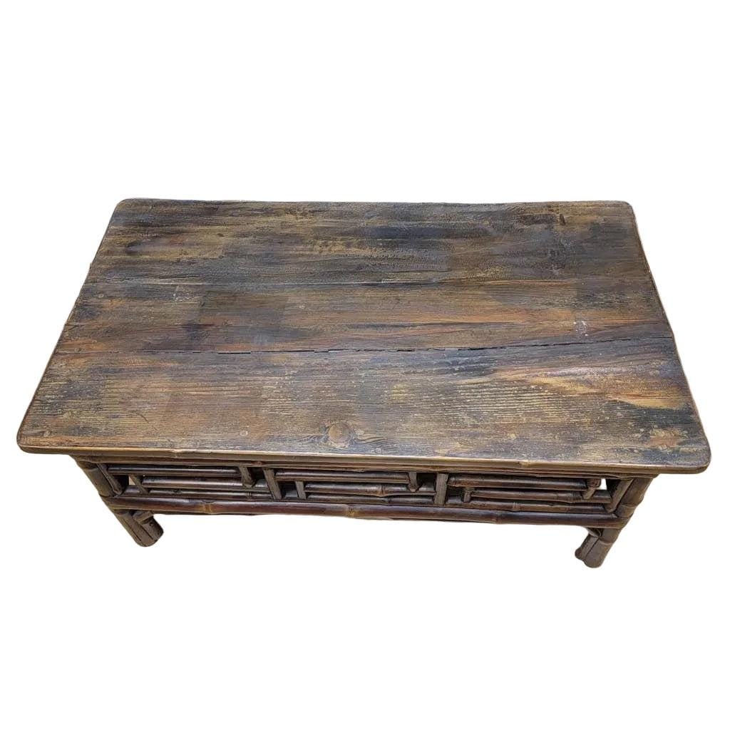 Antique Shanxi Province Elm and Bamboo Table - 6