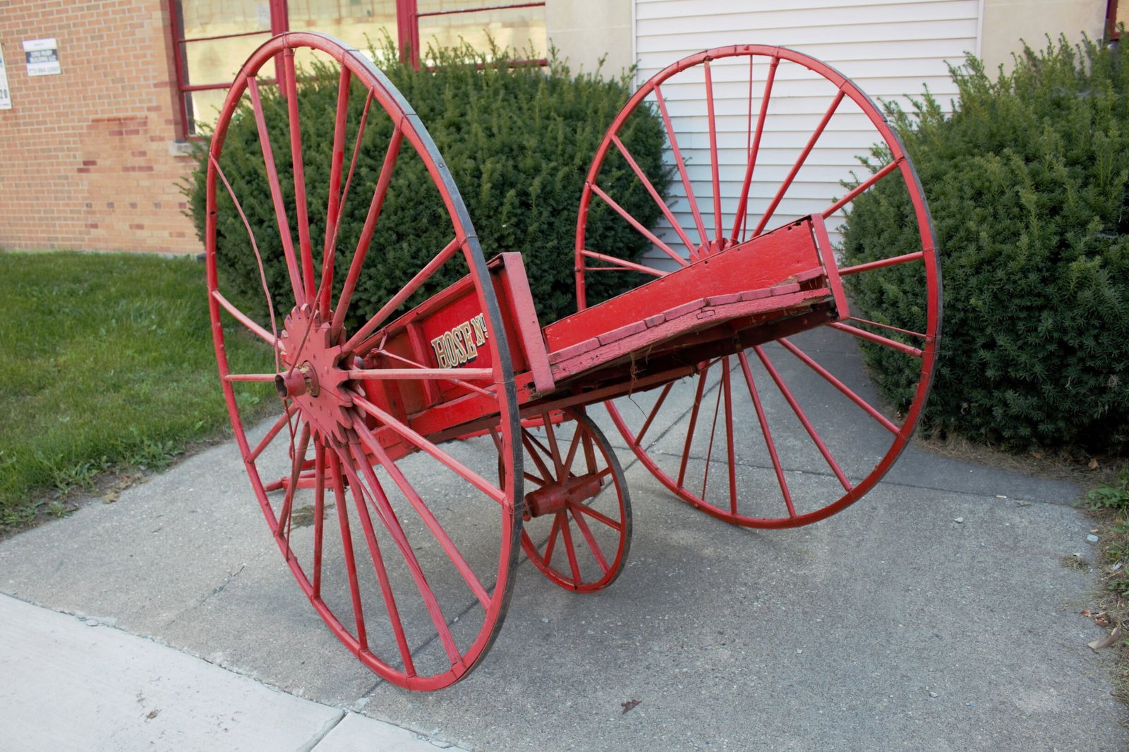 Antique Historic Chicago Fire Hose Cart and Fire Extinguisher - 2 Piece Set - 4