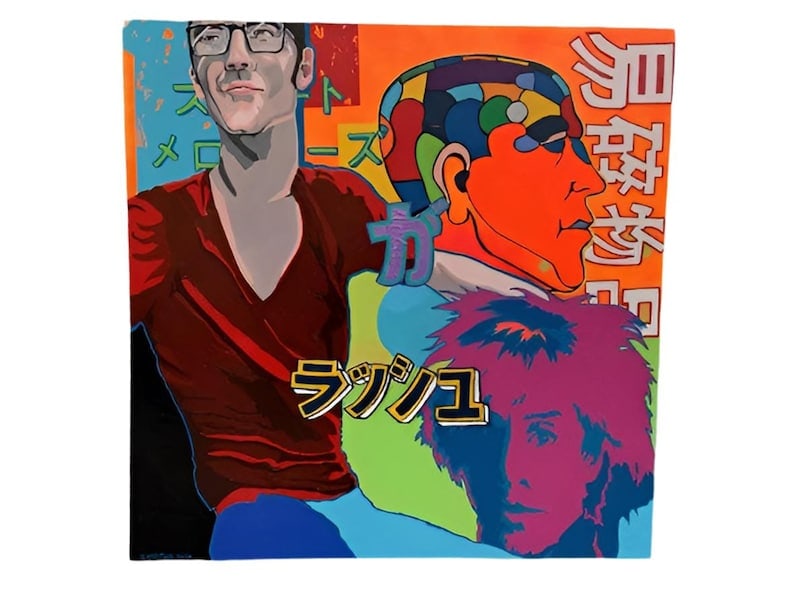 Pop Art Illustration Acrylic on Canvas by Jeff Lassiter: .Retro Original Pop Art Illustration Acrylic on Canvas by Jeff Lassiter Retro United States Illustrator and Portraiture artist, Jeff Lassiter specializes in Pop-Culture, Funky, and Chic Bright Colors
