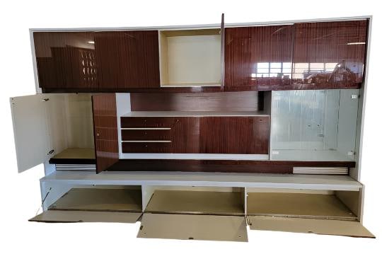 MCM German Lacquered Storage Wall Unit - 7