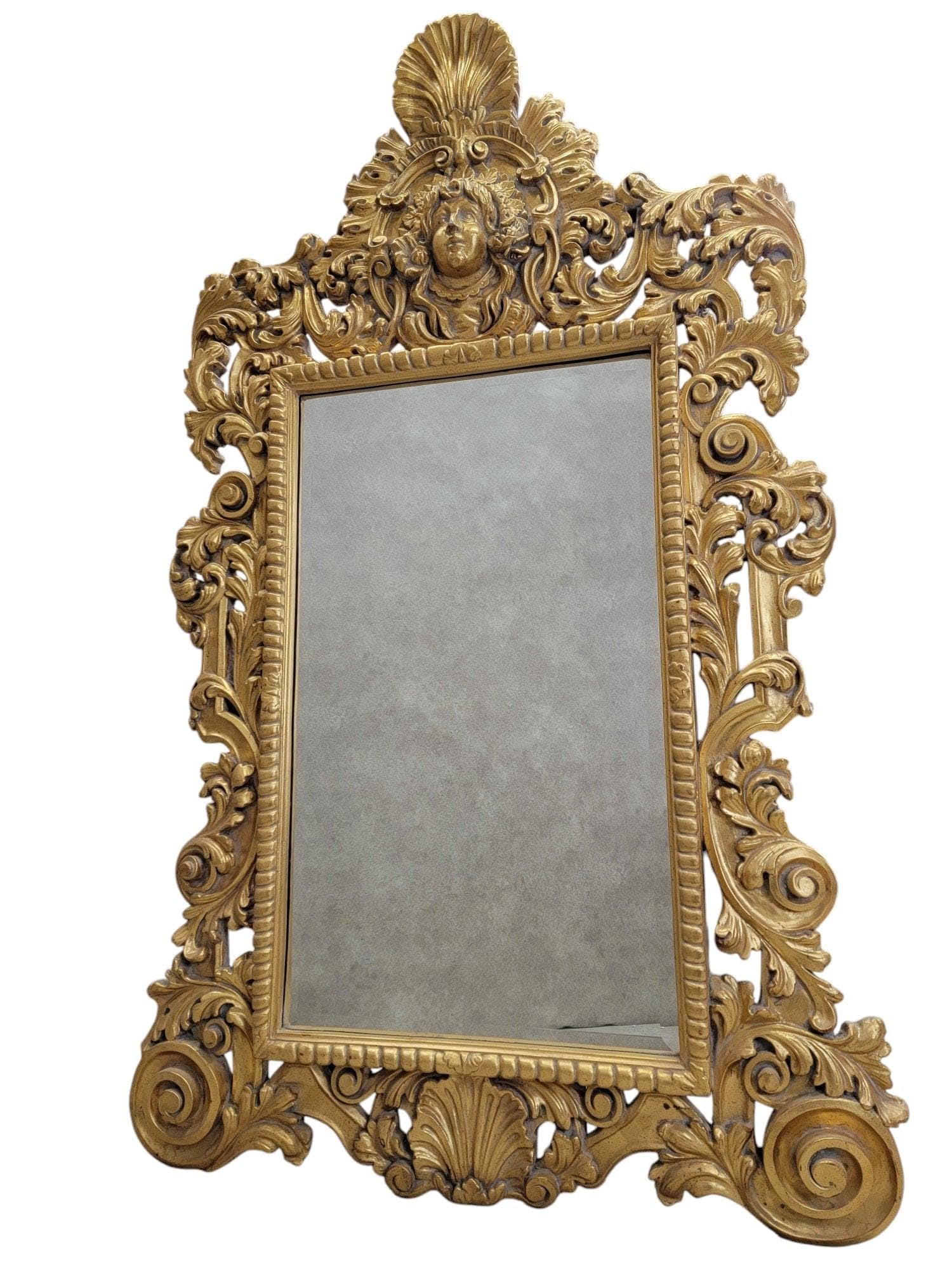 Hollywood Regency Italian Versace Style Figural Wall Mirror - 2