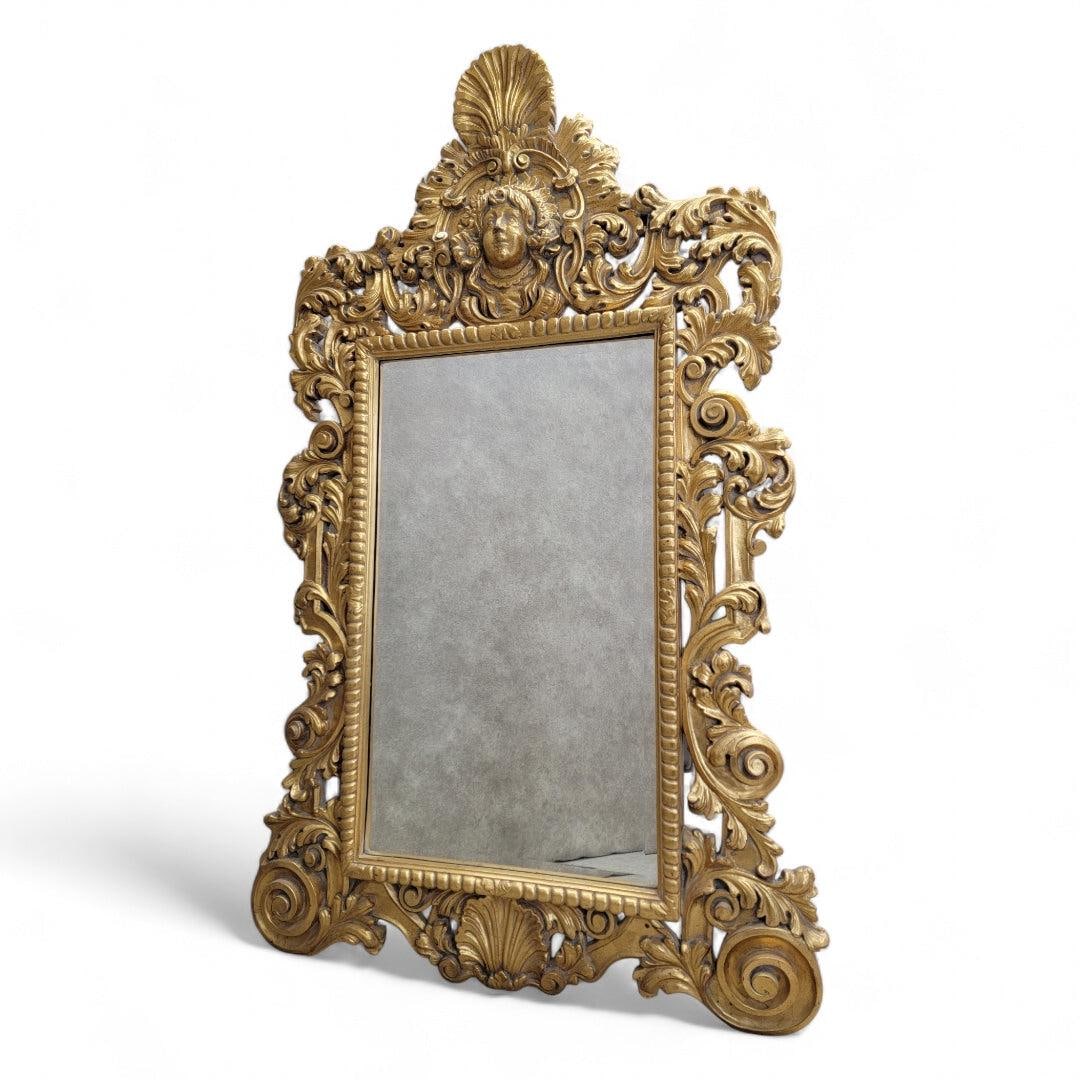 Hollywood Regency Italian Versace Style Figural Wall Mirror - 8