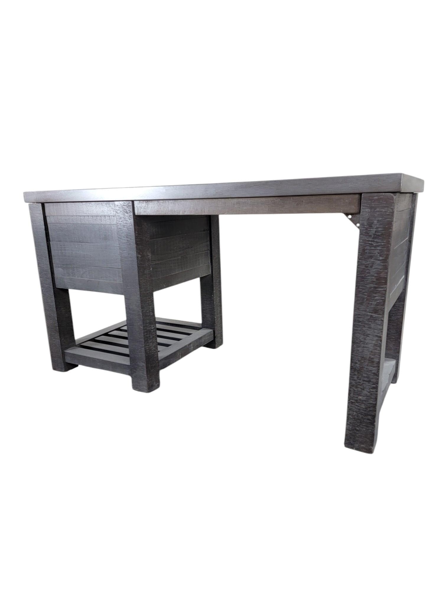 Restoration Hardware Vaughn Metal Reclaimed Storage Writing Desk - 6