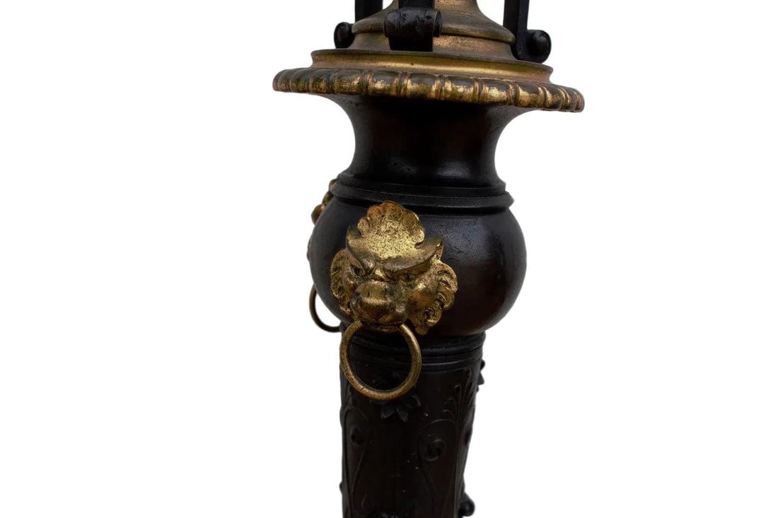 Antique Empire Revival Candelabra Table Lamps - Pair - 7