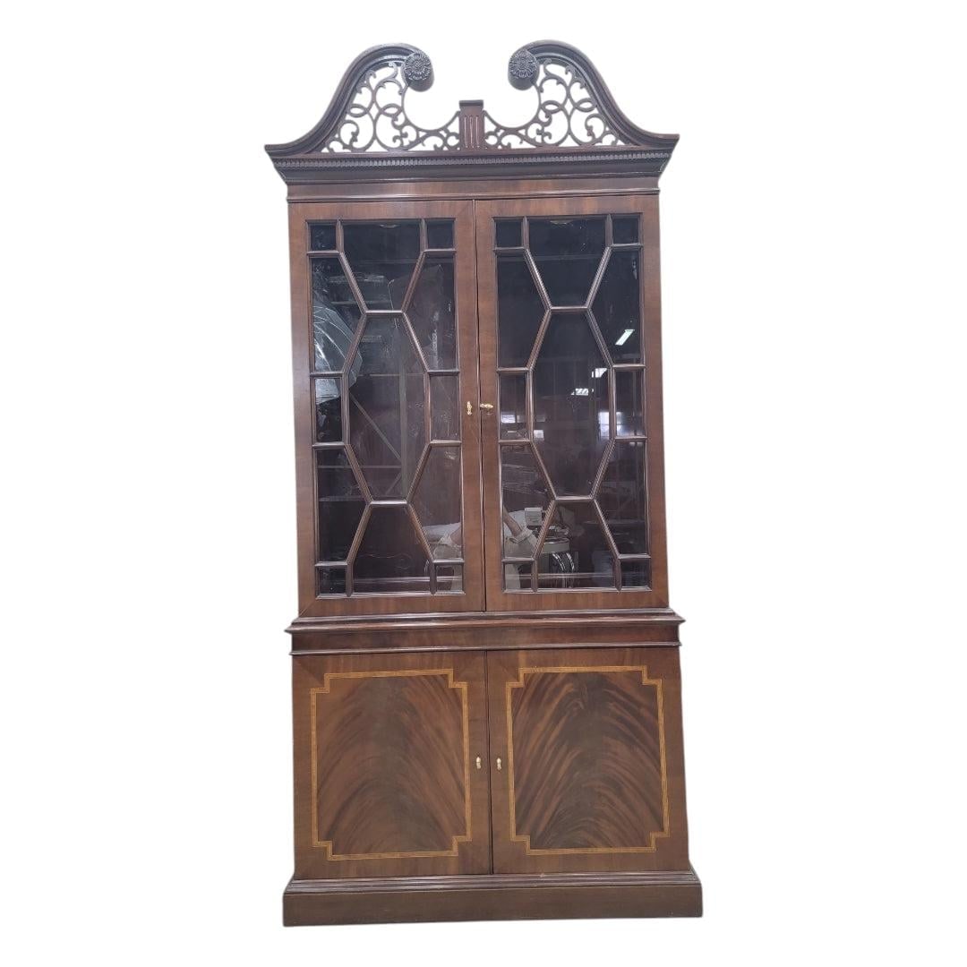 Antique Federal Style Flame Mahogany Display Cabinet by Councill - 2