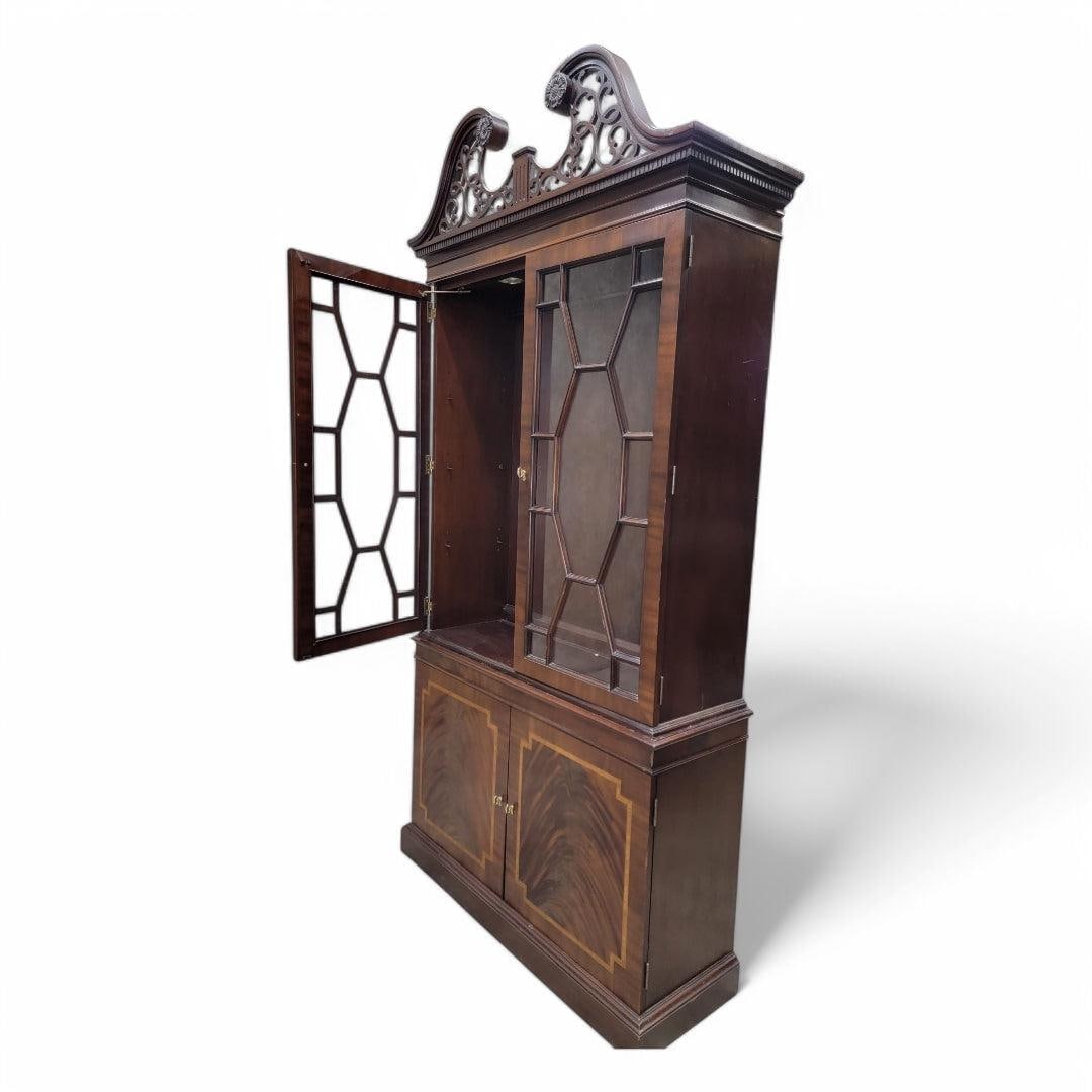 Antique Federal Style Flame Mahogany Display Cabinet by Councill - 7