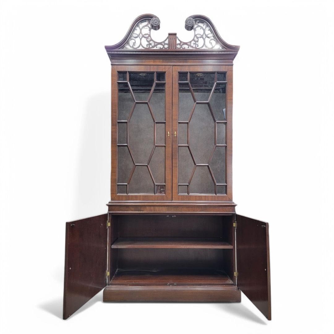 Antique Federal Style Flame Mahogany Display Cabinet by Councill - 8