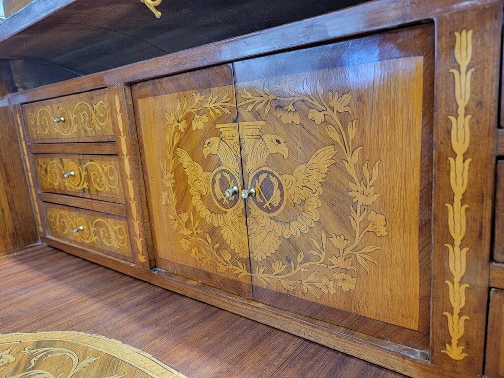 Antique Monumental French Regency Barrel Roll Top Cylinder Desk - 7
