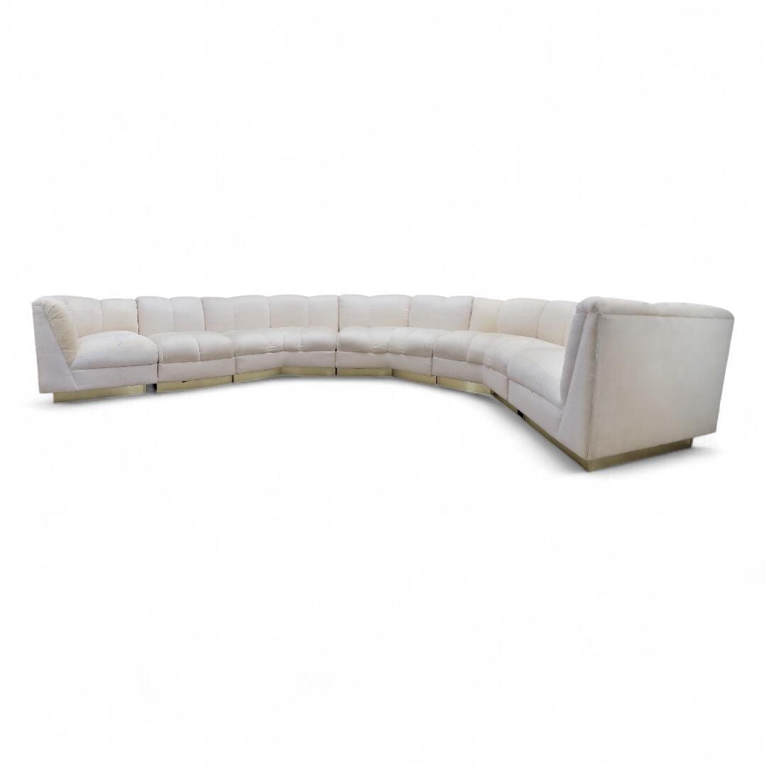 Vintage Modern 6 Piece Sectional Sofa for Reupholstery - 3