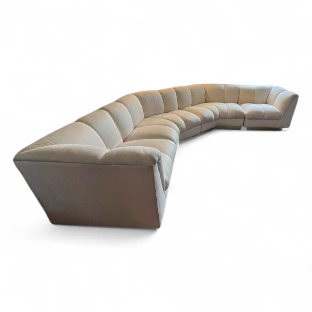 Vintage Modern 6 Piece Sectional Sofa for Reupholstery - 8