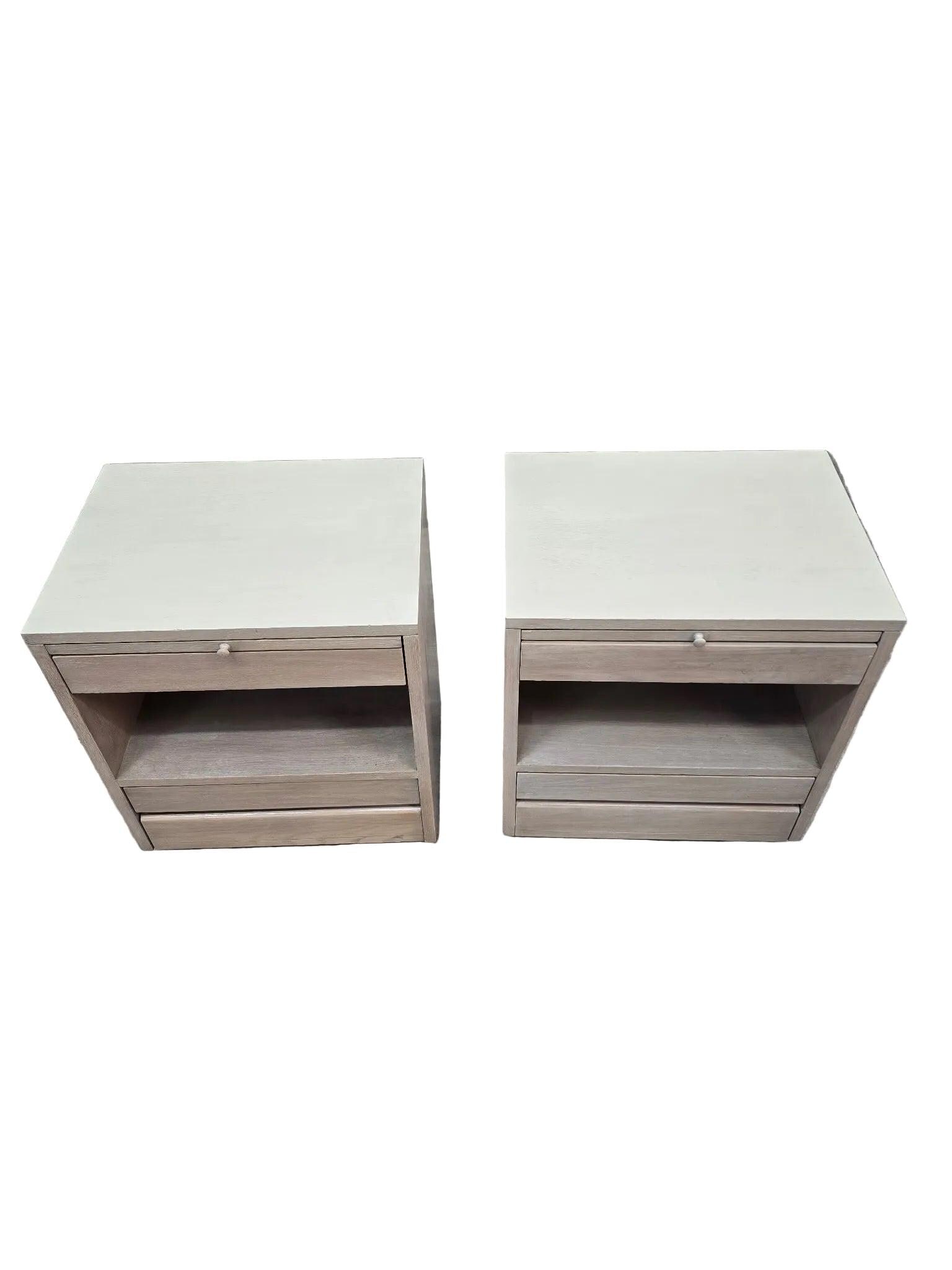 MCM Driftwood Nightstand by Sligh Cross Country Collection - Pair - 3