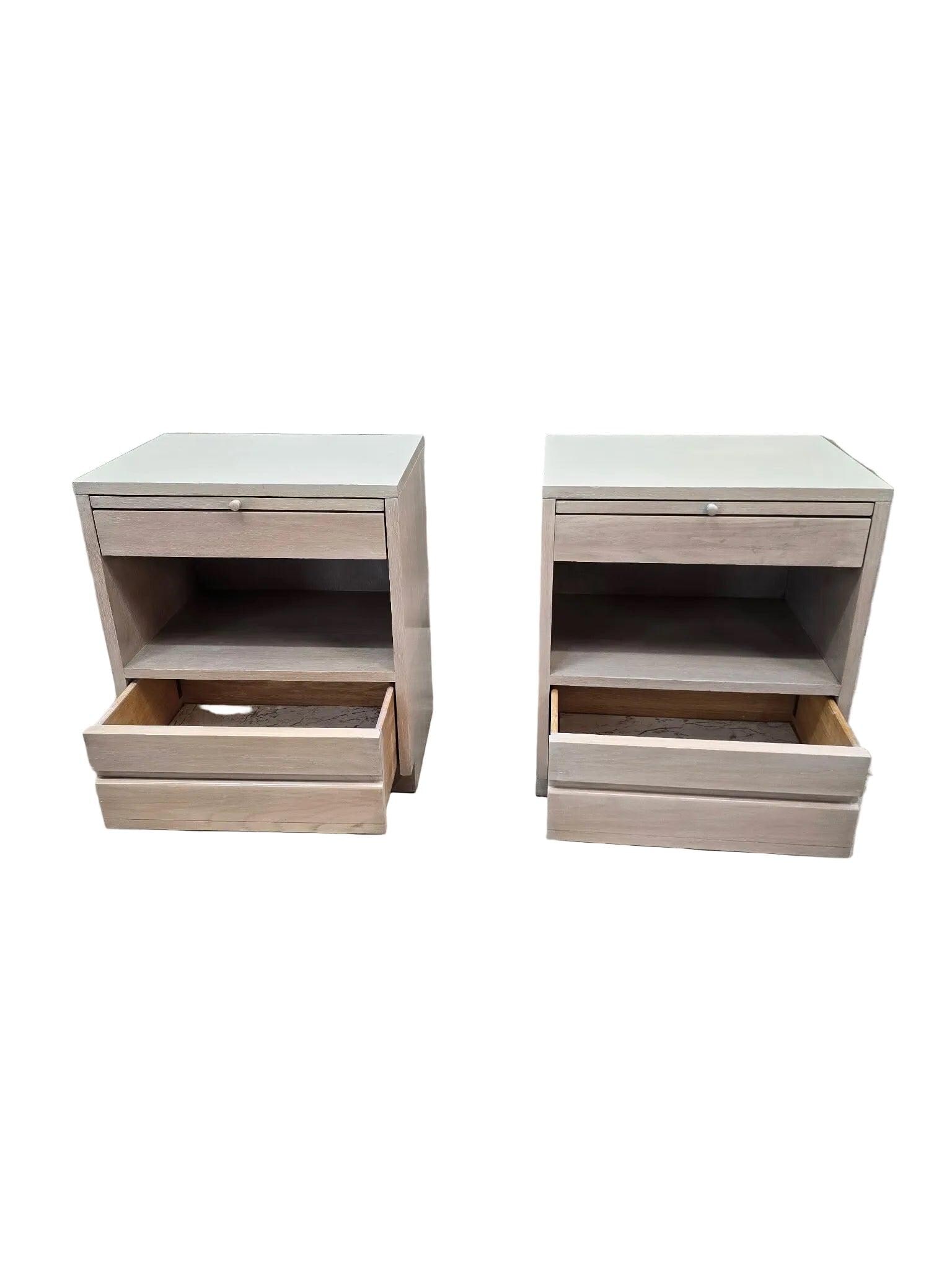 MCM Driftwood Nightstand by Sligh Cross Country Collection - Pair - 4