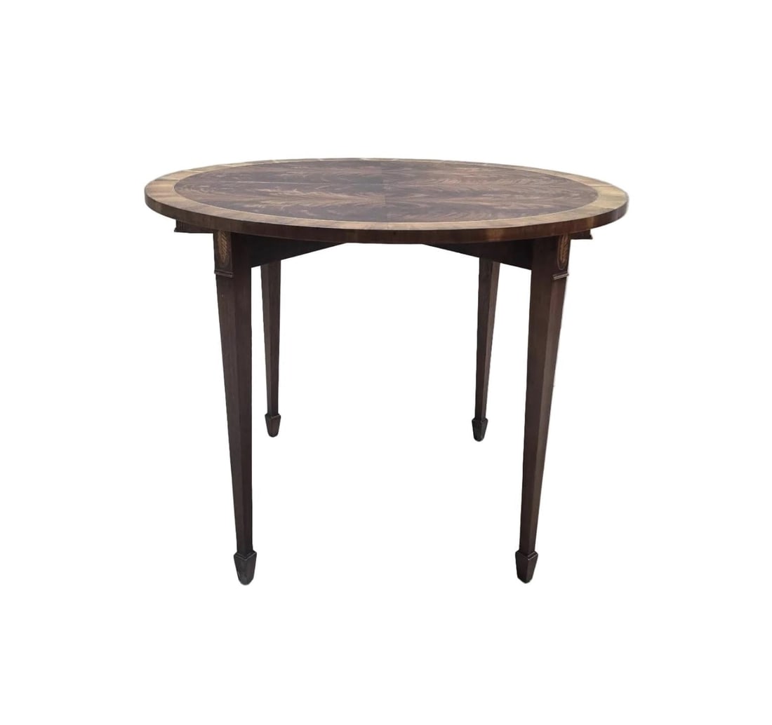 Vintage Flame Mahogany Folding Demilune Flip-Top Table - 4
