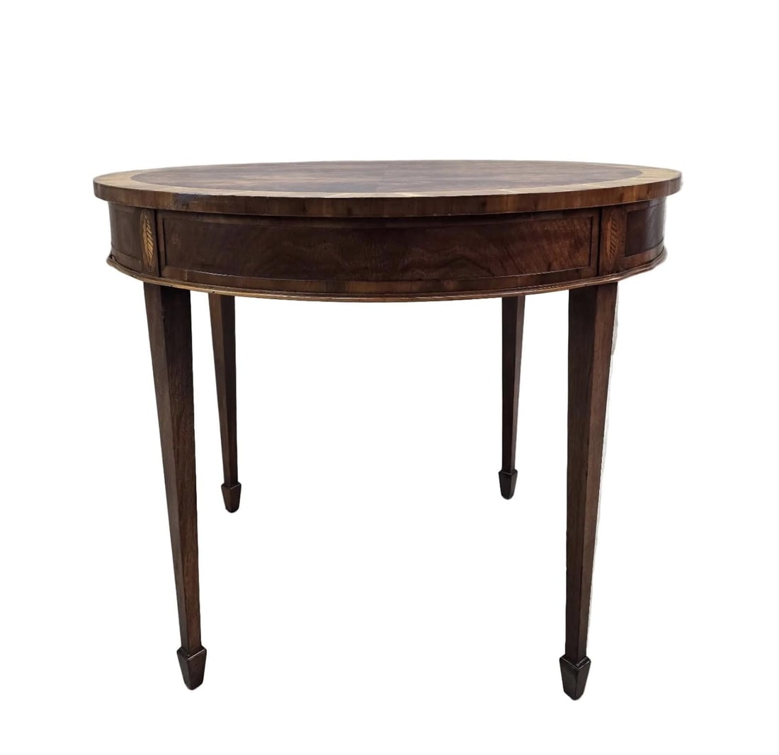 Vintage Flame Mahogany Folding Demilune Flip-Top Table - 5