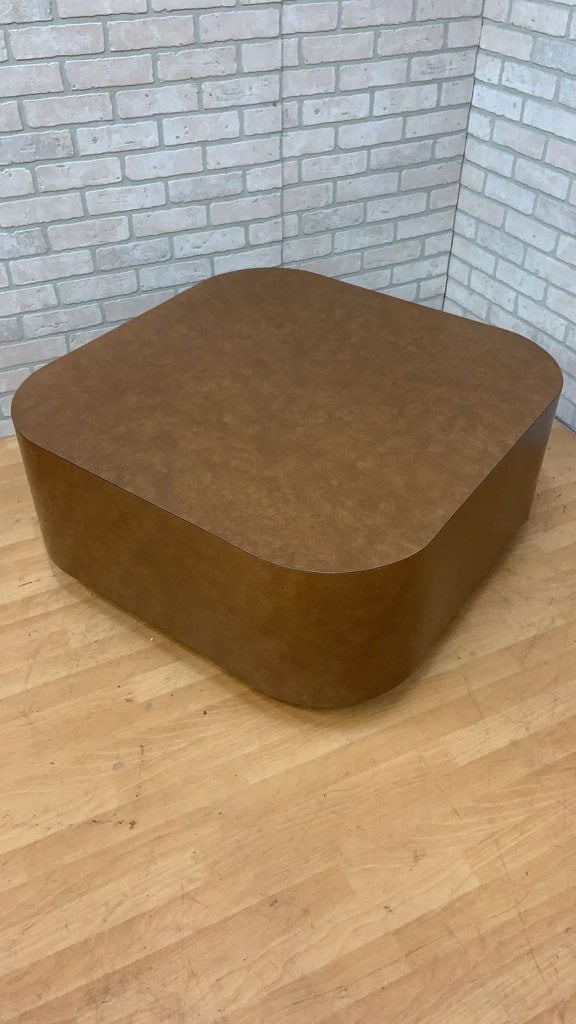 Postmodern Coffee Side Table with Wood Laminate Surface - 3