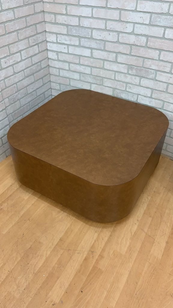 Postmodern Coffee Side Table with Wood Laminate Surface - 4