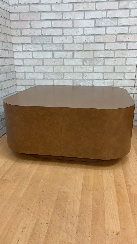 Postmodern Coffee Side Table with Wood Laminate Surface - 6