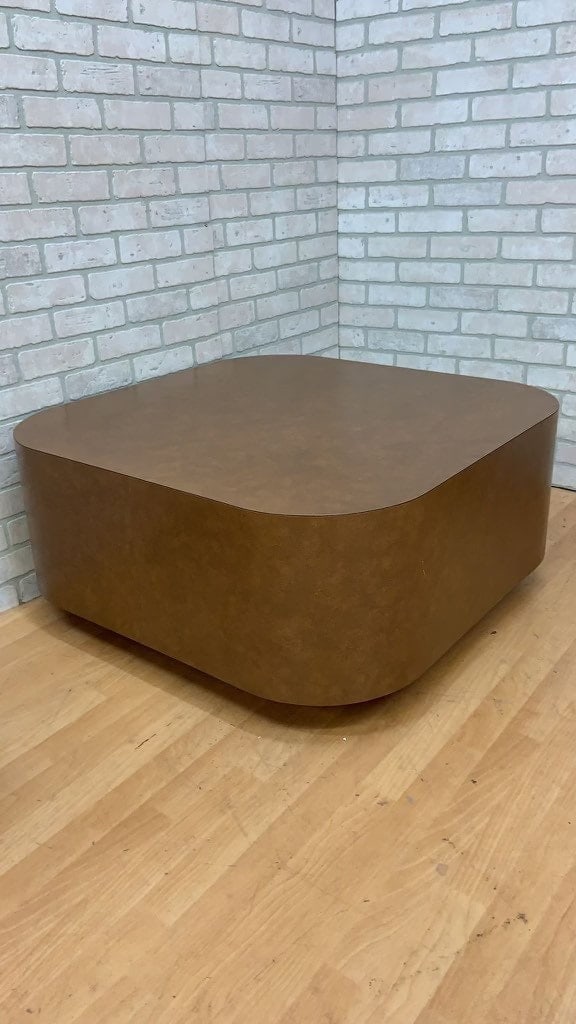 Postmodern Coffee Side Table with Wood Laminate Surface - 8