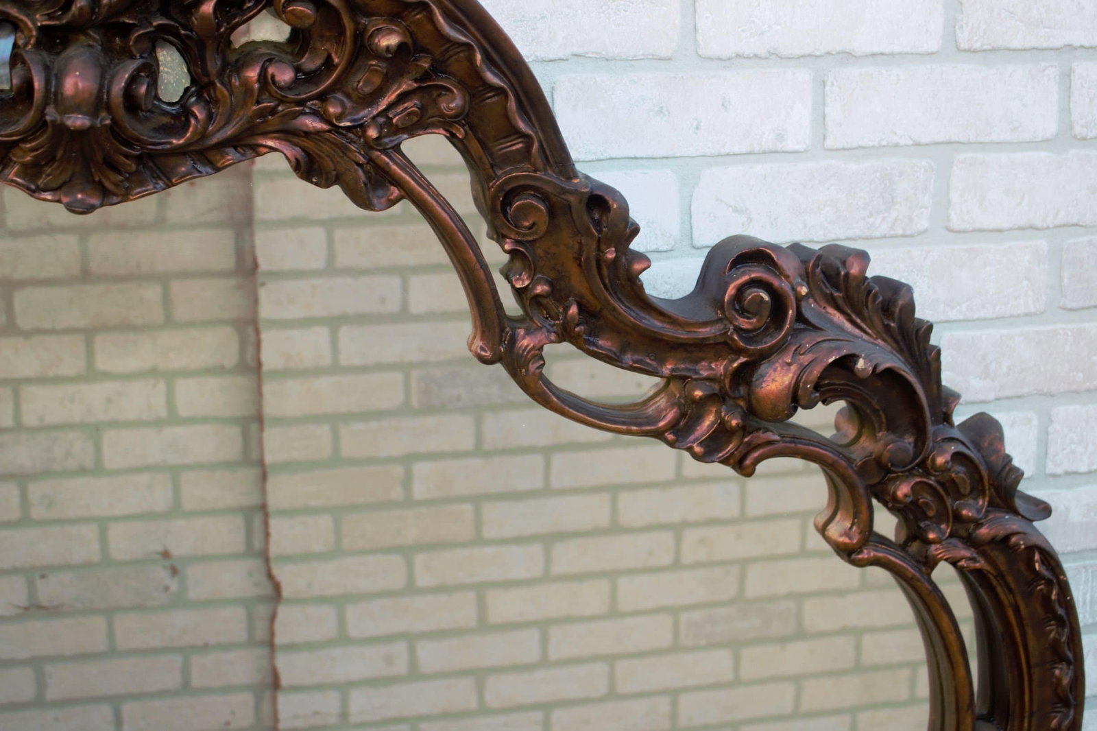 Vintage Italian Ornate Wall Mirror - 6